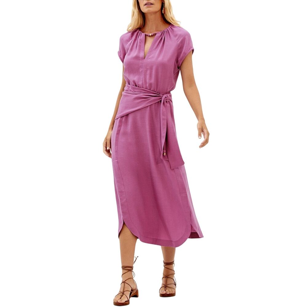 ViX Paula Hermanny Vix Claire Detail Midi Dress in Lotus Size 4